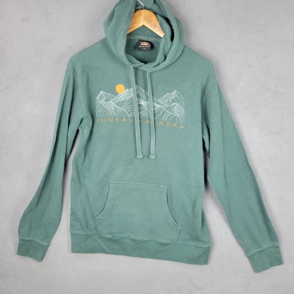 Prairie Mountain Screening Other - Prairie Mountain Screening Topography Hoodie Mens Large Dusty Teal Juneau Alaska